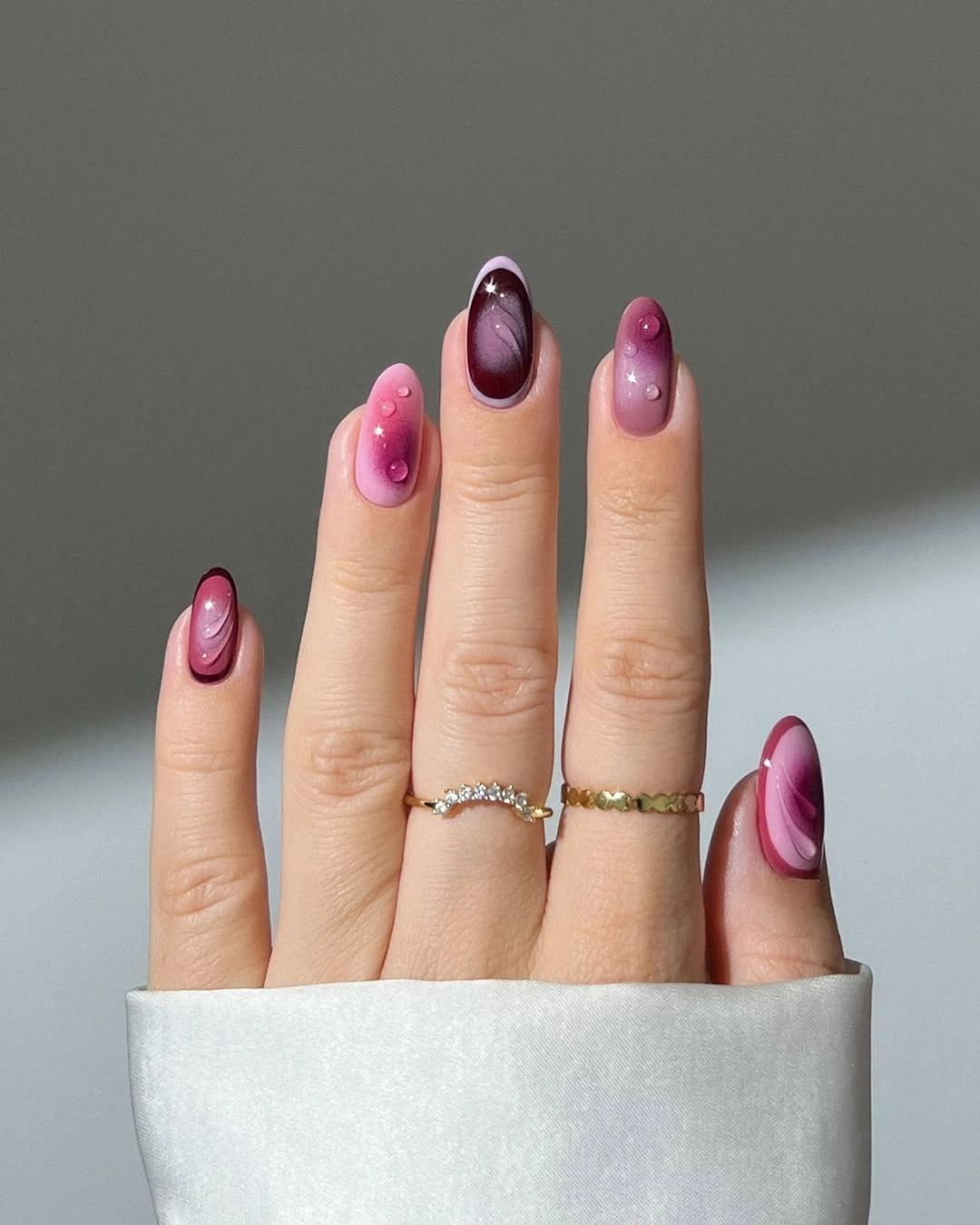 fall nail trends 2026 Berry Aura Nails With Glossy Details