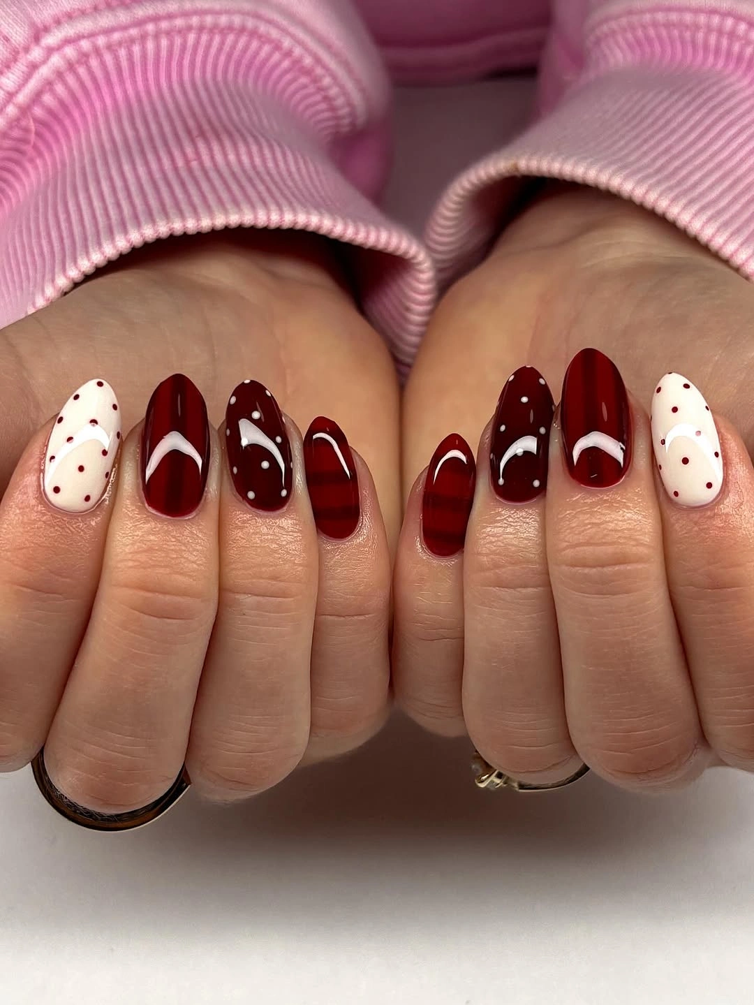 fall nail trends 2026 Deep Burgundy Minimal Holiday Style