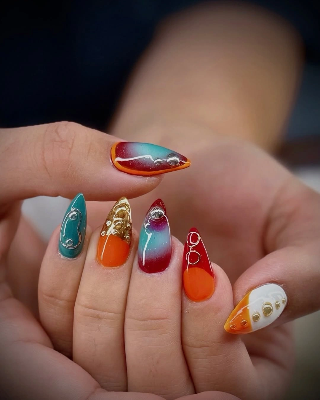 fall nails for fair skin tones 2026 Retro Jewel Tone Nail Art