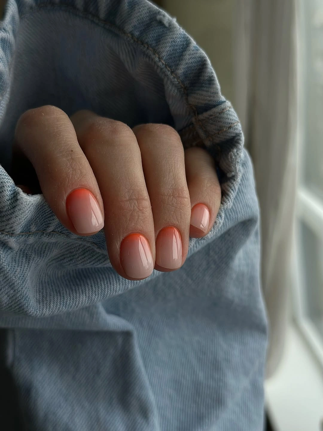 fall nails for olive skin tone 2026 Burnt Orange Aura Nails