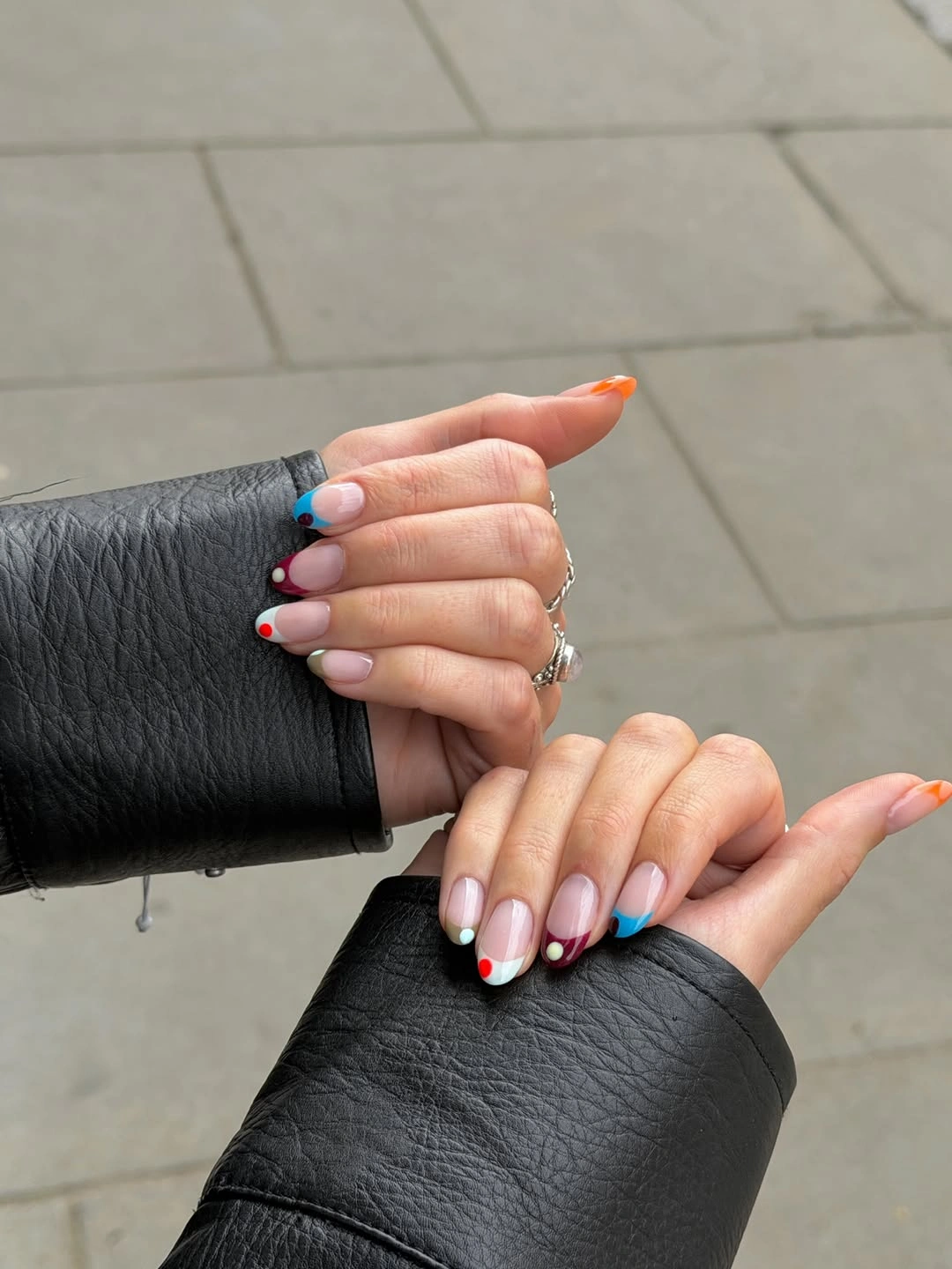 fall nails for pale skin 2026 Color Pop Micro French Nails