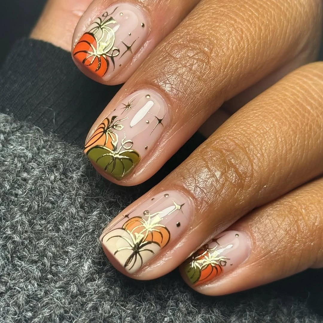 fall nails with pumpkins 2026 Tiny Harvest Pumpkin Garden