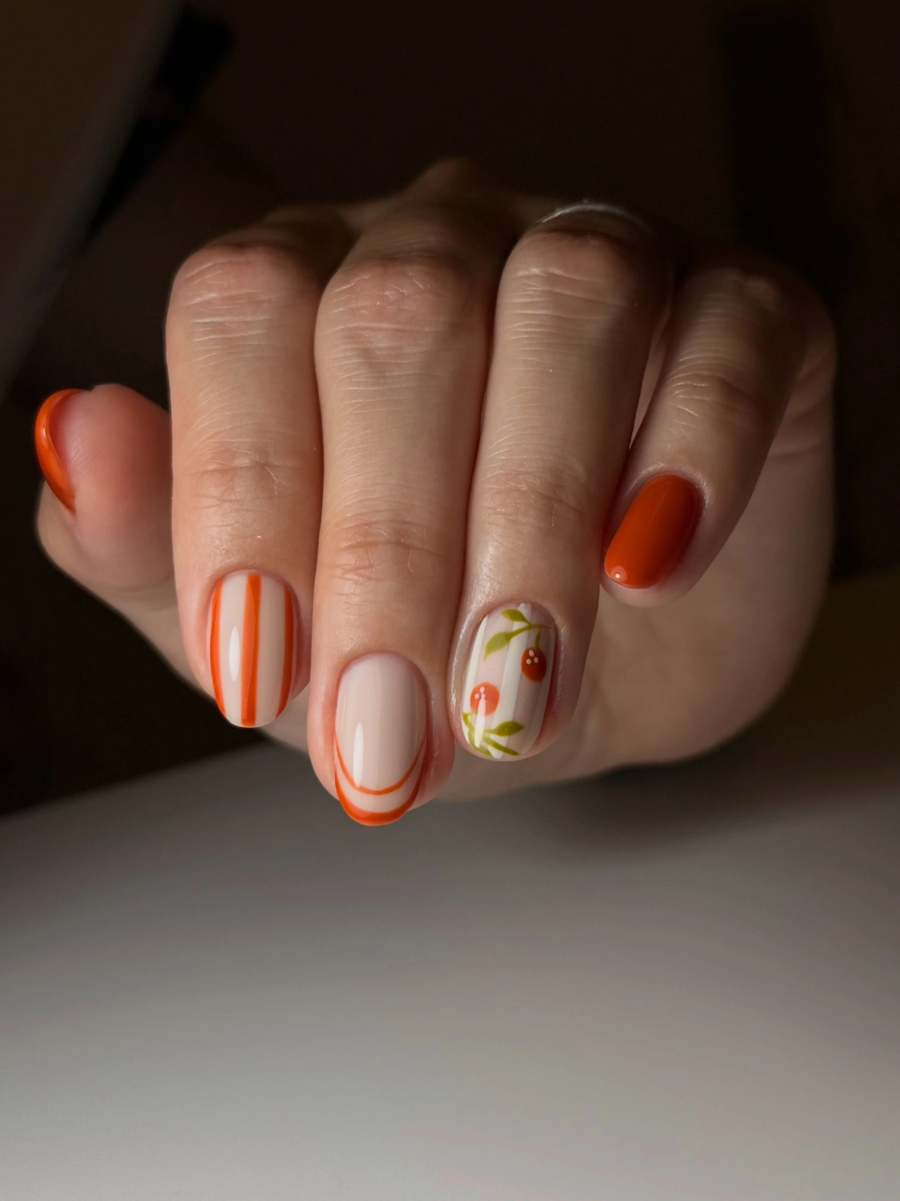 fall short almond nails 2026 Fresh Orange Nails With A Playful Autumn Twist