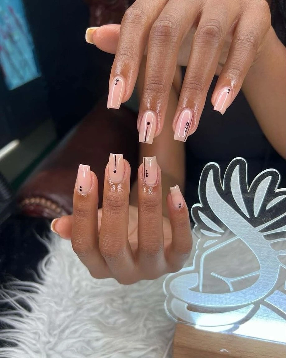 fall short coffin nails designs Soft Pink Minimalist Coffin Nails