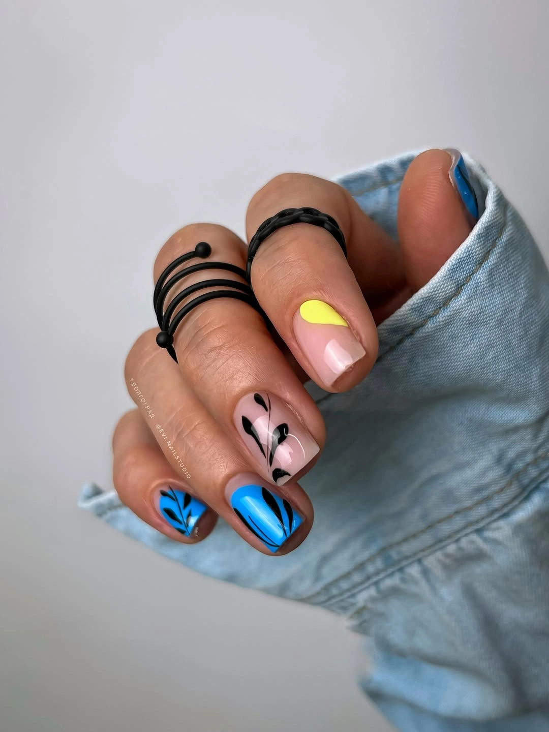 fall square nails 2026 Bright Botanical Square Nails