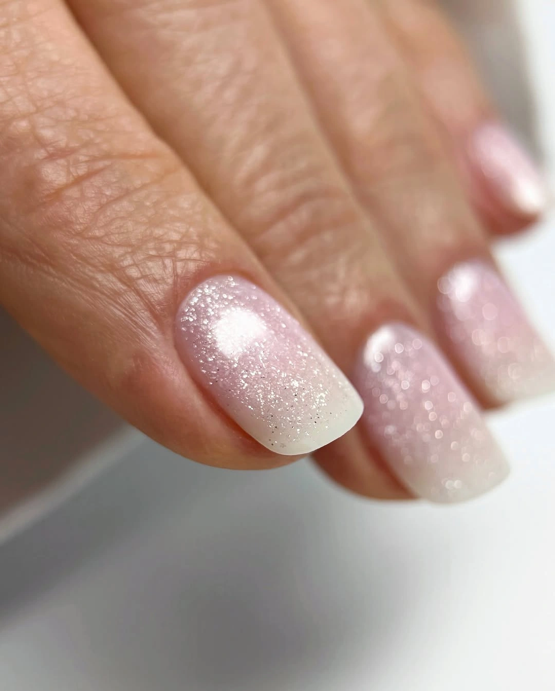 fall wedding nails 2026 Soft Pearl Shimmer With An Ethereal Glow