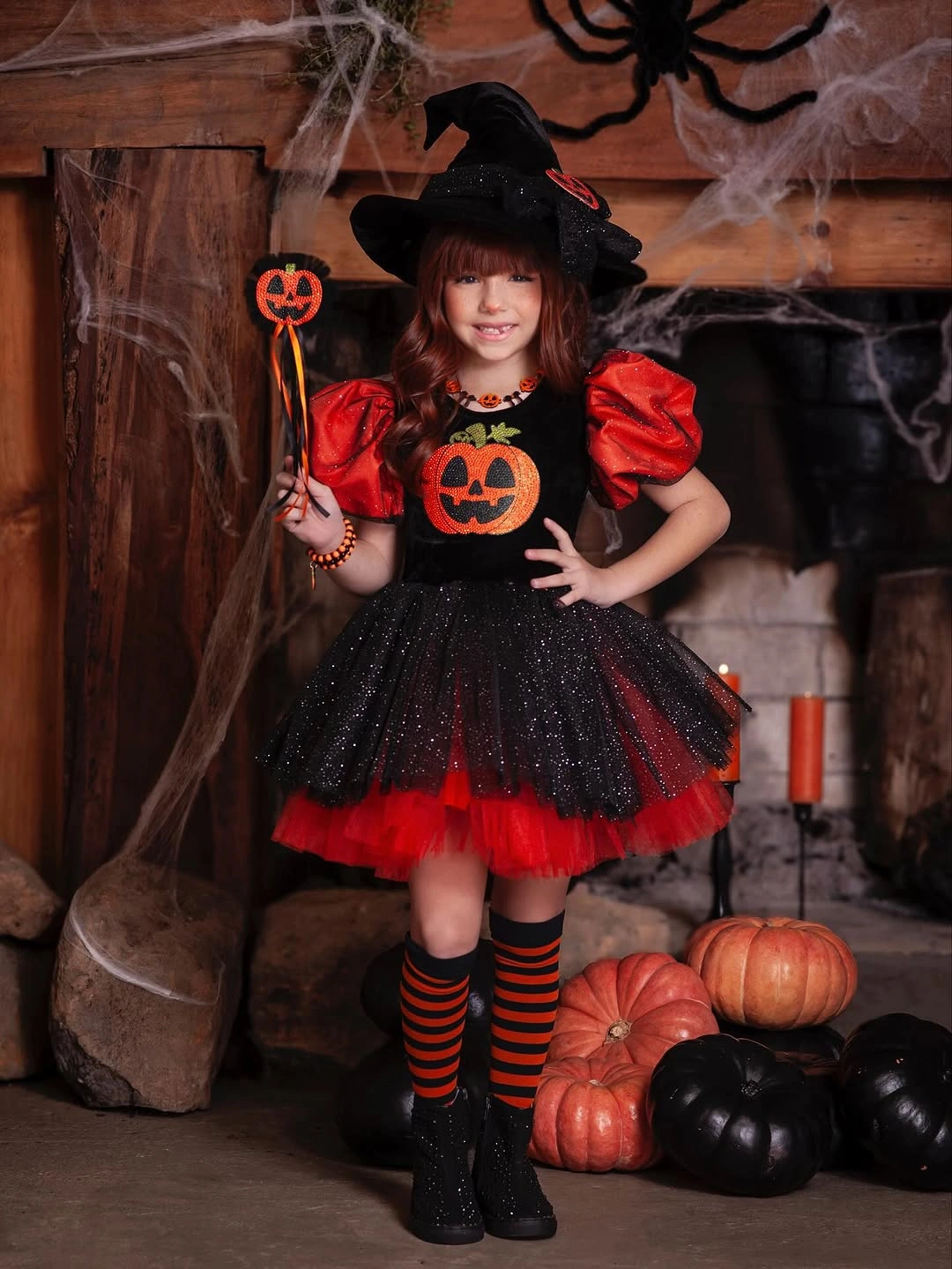 halloween costume for kids 2026 Classic Pumpkin Witch