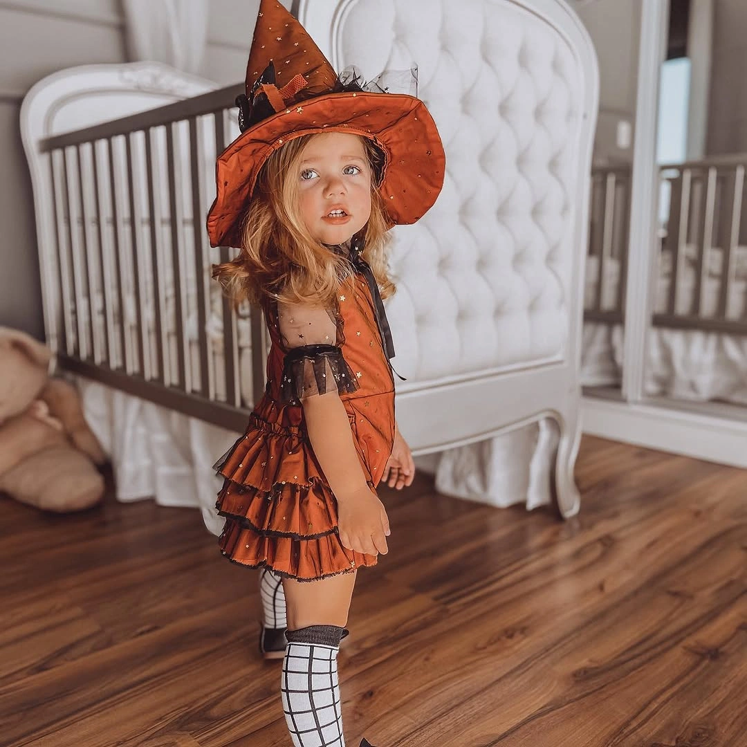 halloween costume for kids 2026 Rust Orange Storybook Witch