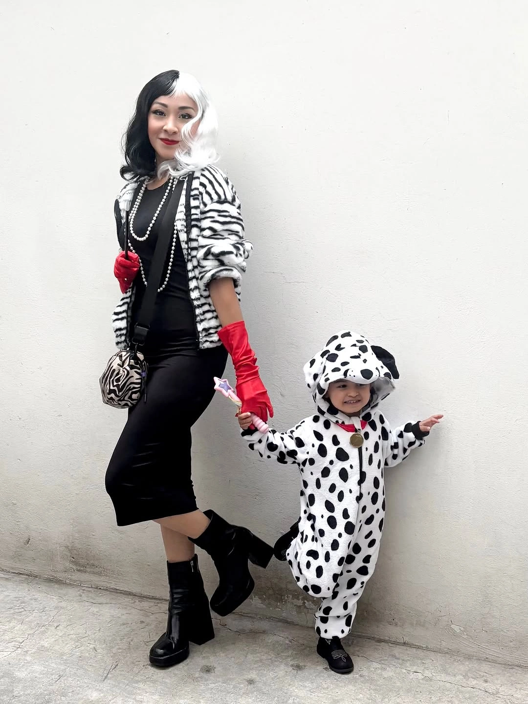 halloween costume for kids 2026 Cruella and Her Little Dalmatian