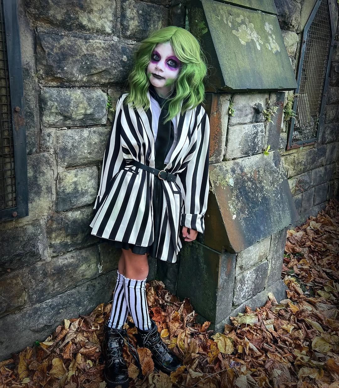halloween costume for kids 2026 Striped Beetlejuice Kid