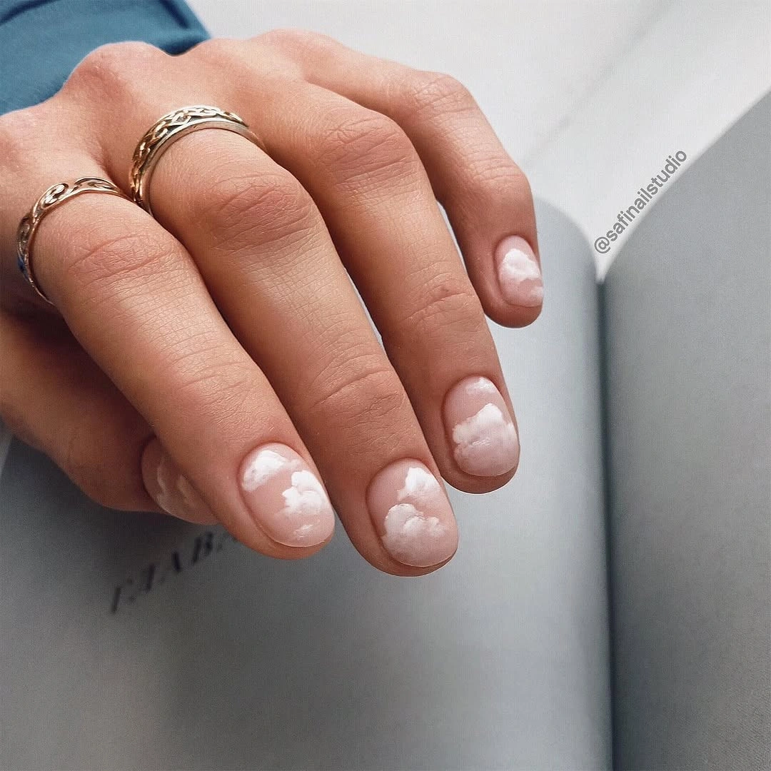 nude fall nails 2026 Soft Nude Cloud Nails