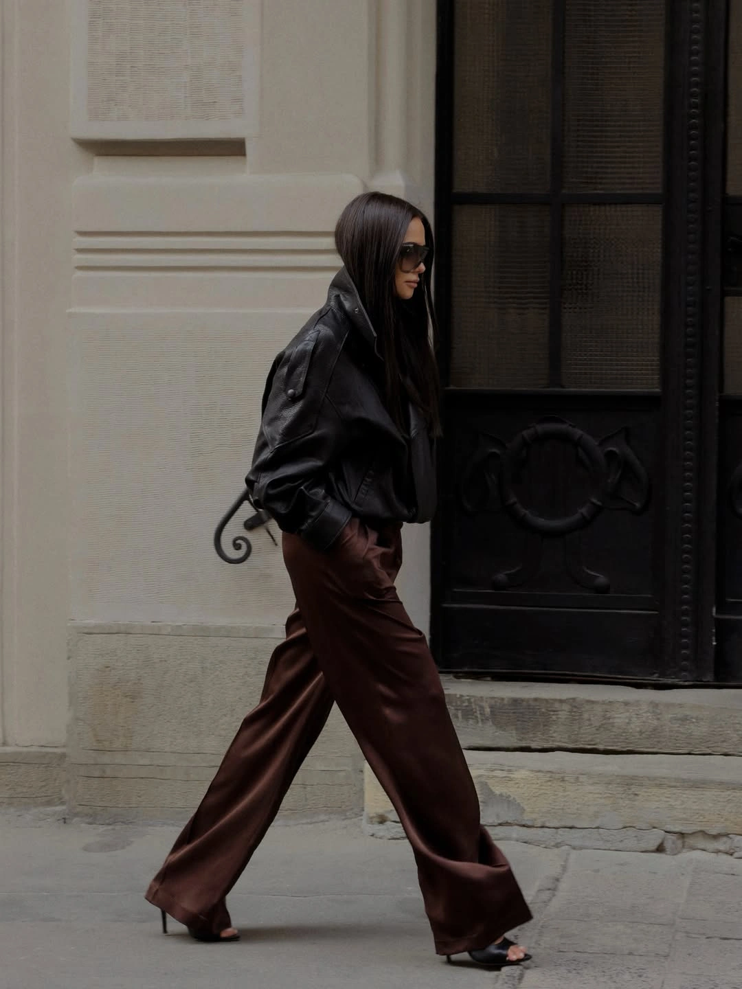 october fashion trends 2026 Chocolate Leather And Fluid Satin