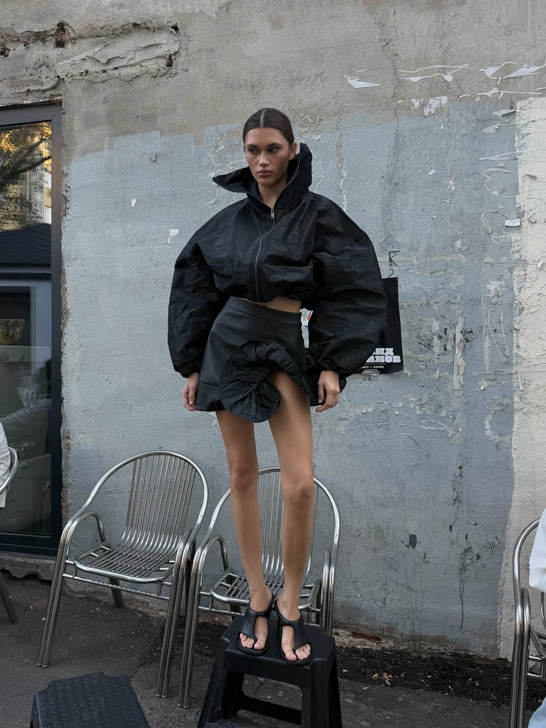 october fashion trends 2026 Sculptural Black With Sporty Volume