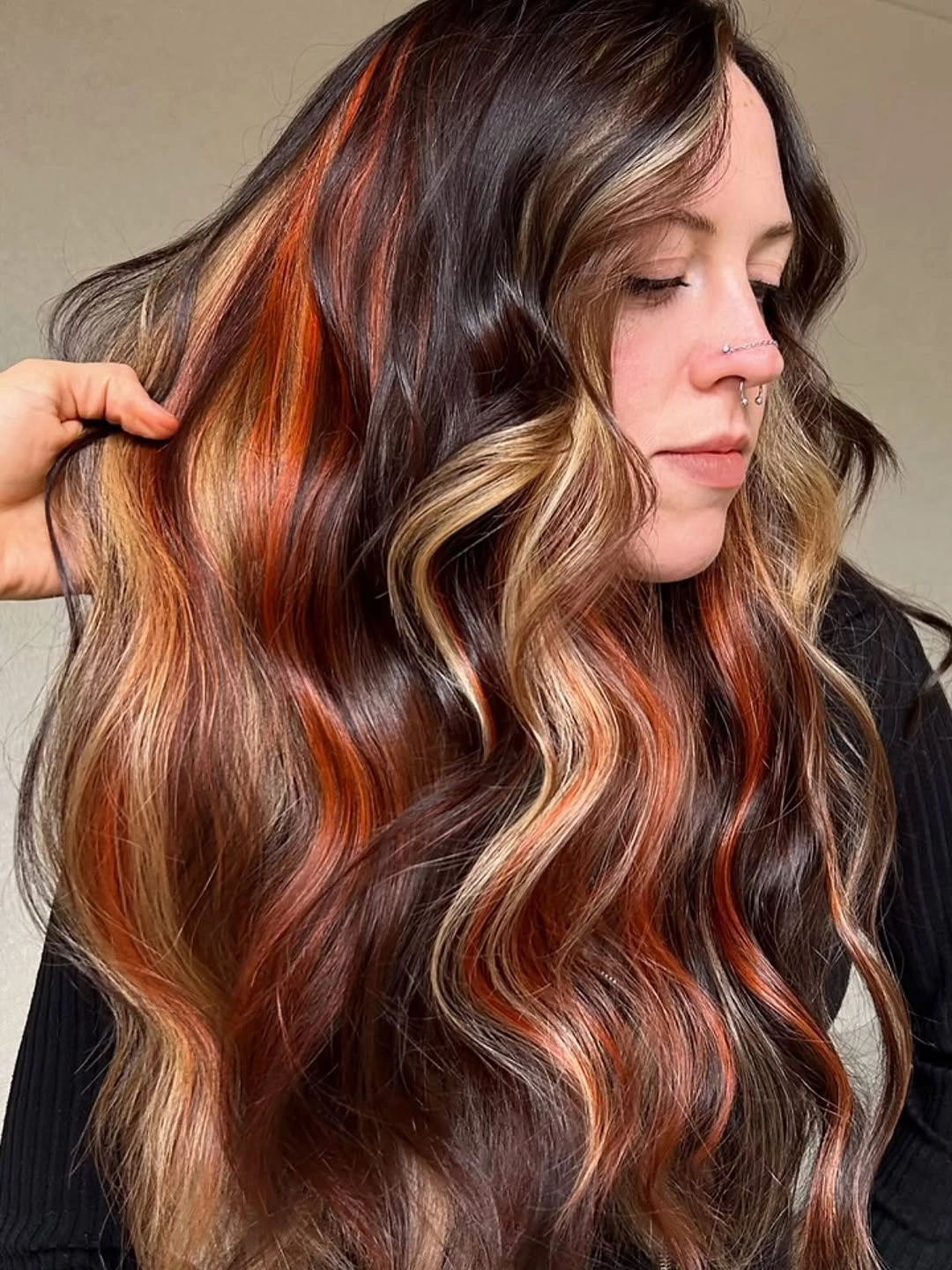 october hair colour ideas 2026 Spiced Brunette Ribbons