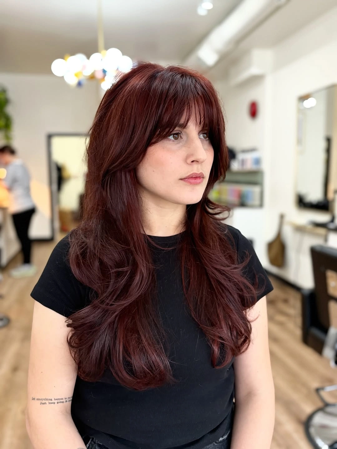 october hair colour ideas 2026 Black Cherry Layers