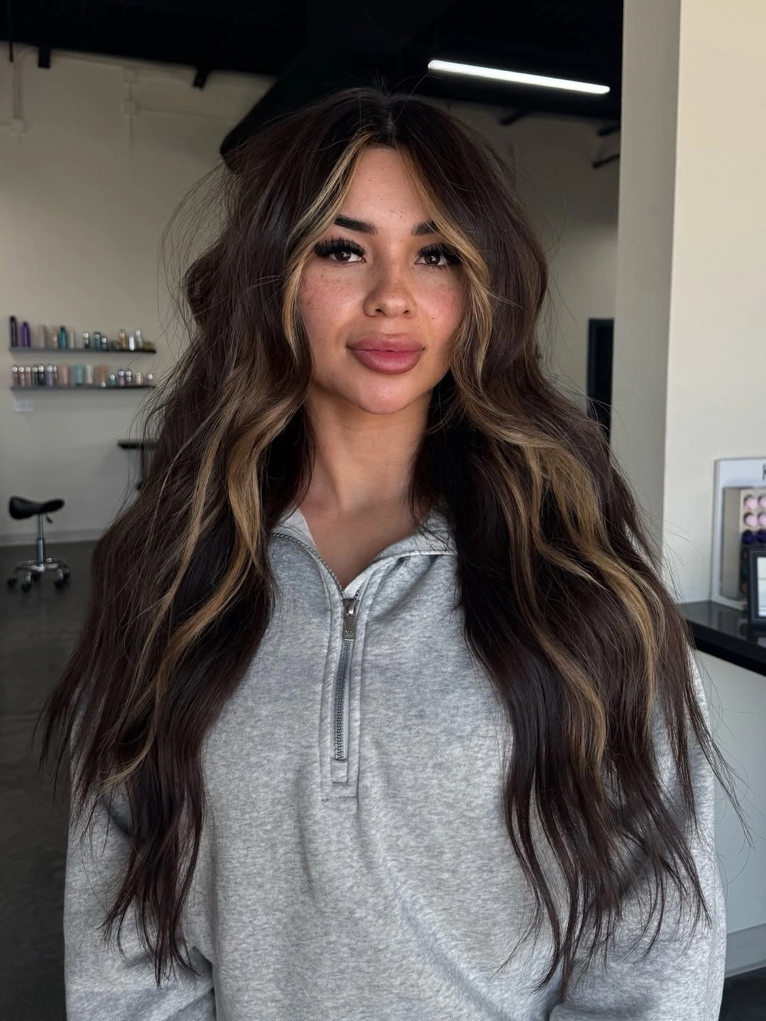 october hair colour ideas 2026 Espresso Brunette With Golden Face Frames