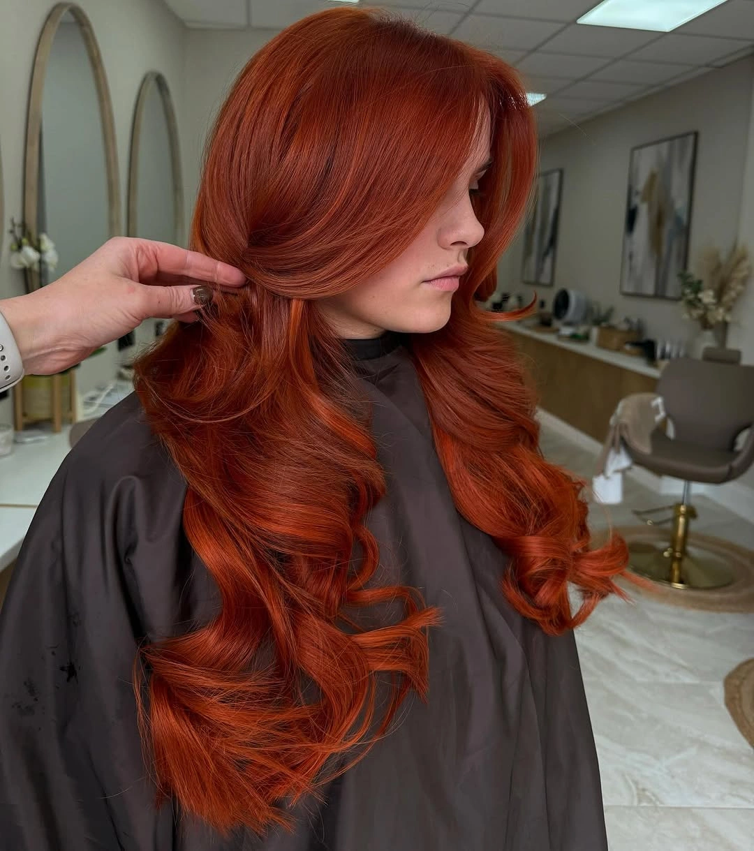 october haircut ideas 2026 Fiery Copper Butterfly Layers