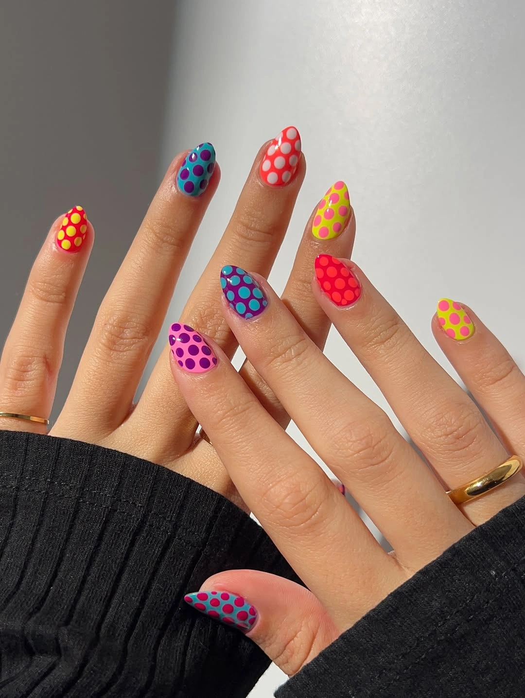 polka dot fall nails 2026 Color Pop Polka Dots