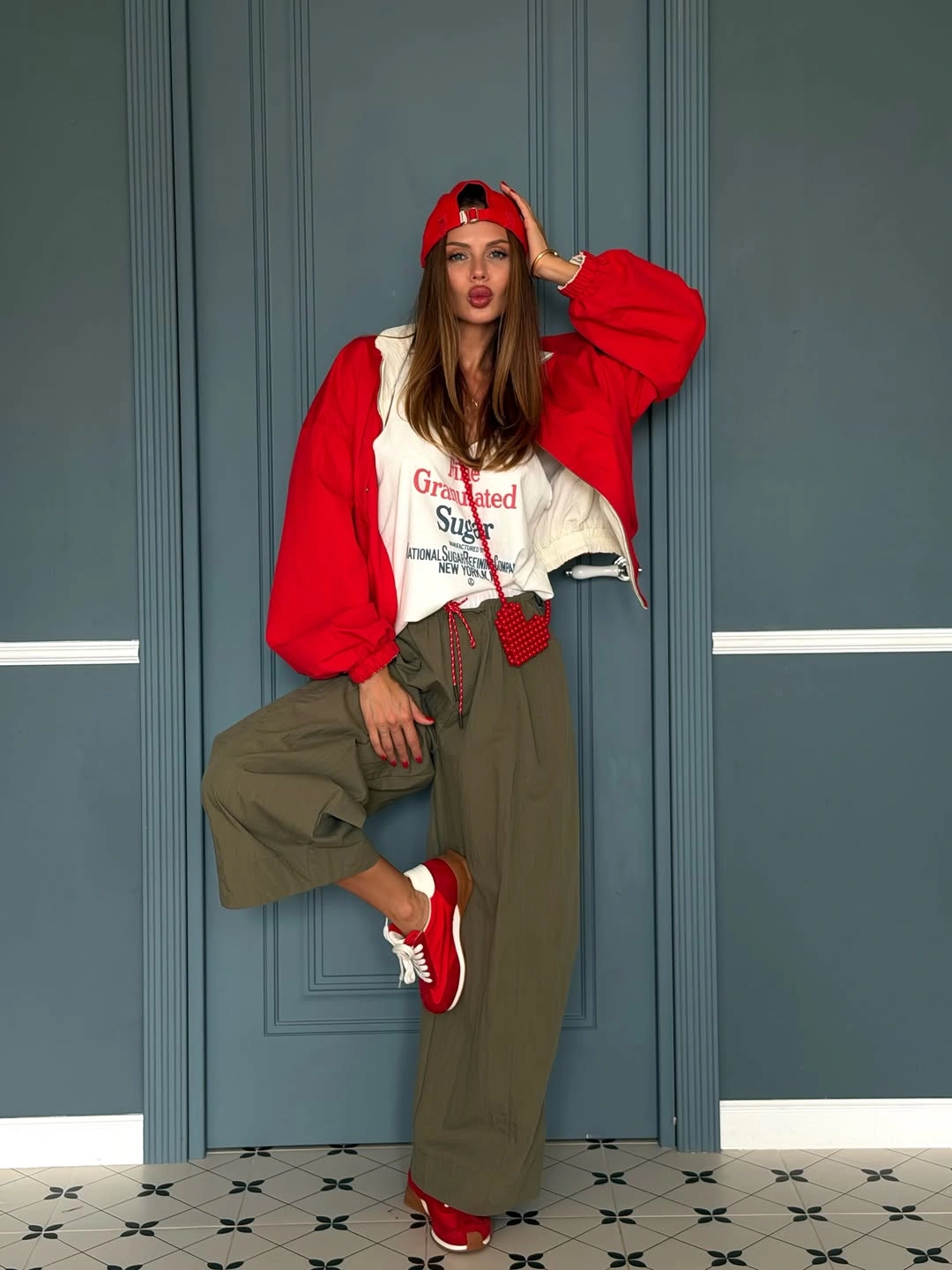 september fashion trends 2026 Red And Khaki Streetwear
