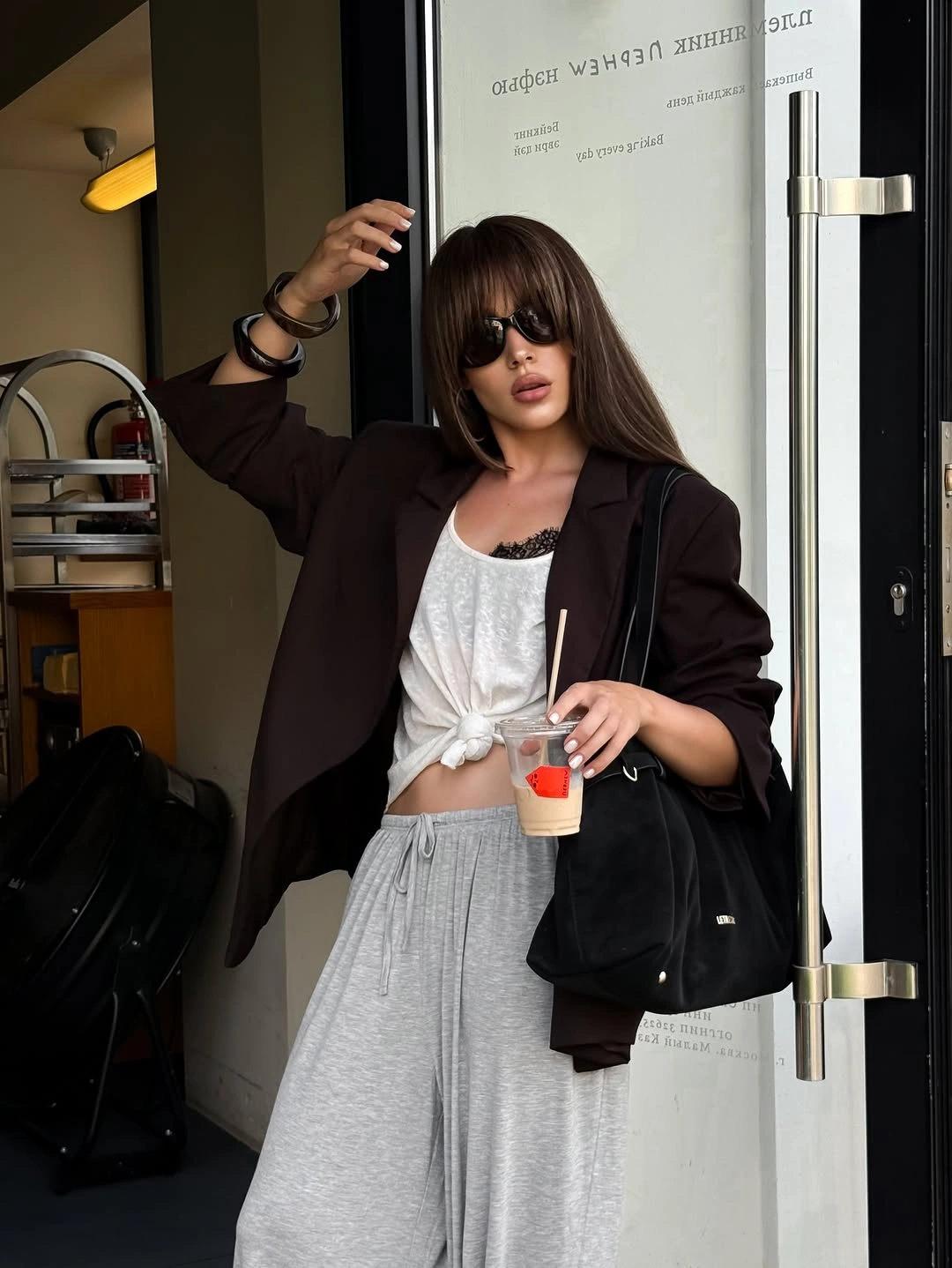 september hair colour trends 2026 Long Brunette Hair With Wispy Bangs