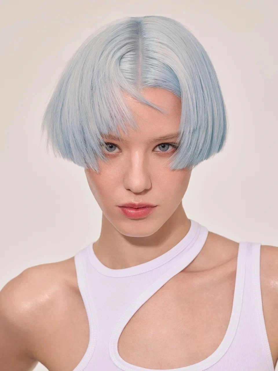 september hair colour trends 2026 Cool Icy Blue Bob For A Modern Reset