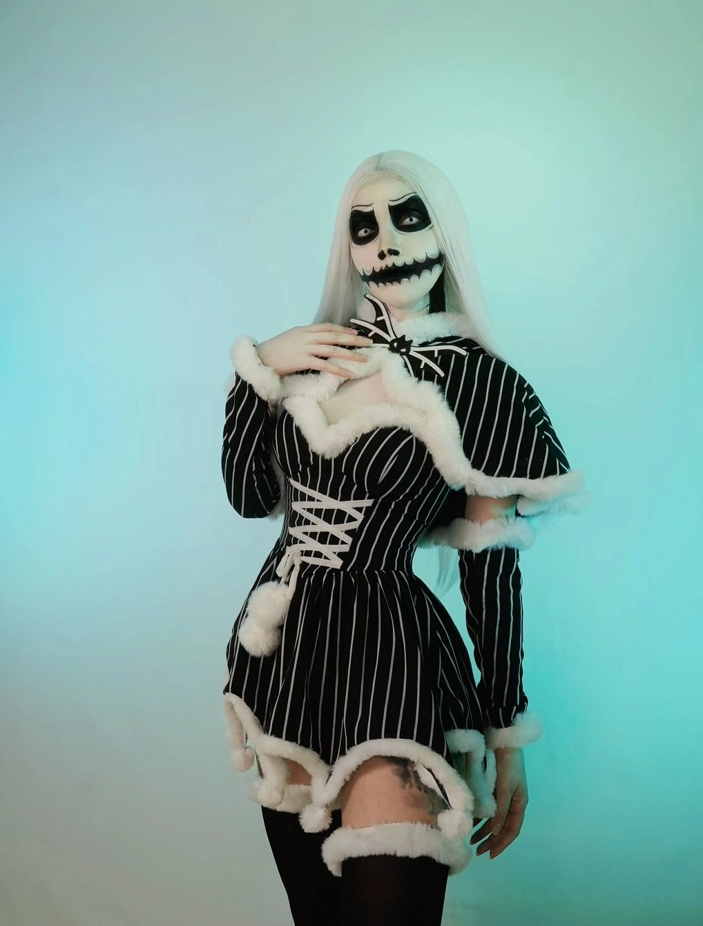 trendy halloween outfits 2026 Winter Skeleton Queen