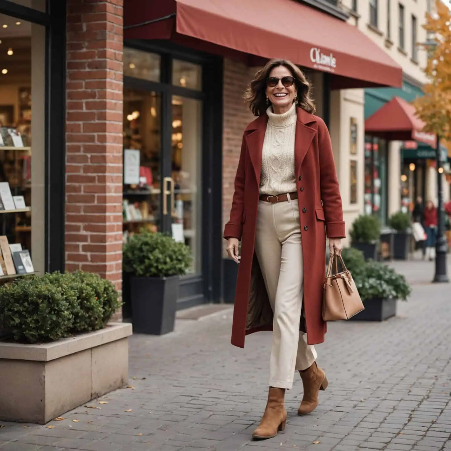 Striking Rust Wool Coat for a Sophisticated Statement — Winter Outfits for Women Over 60
