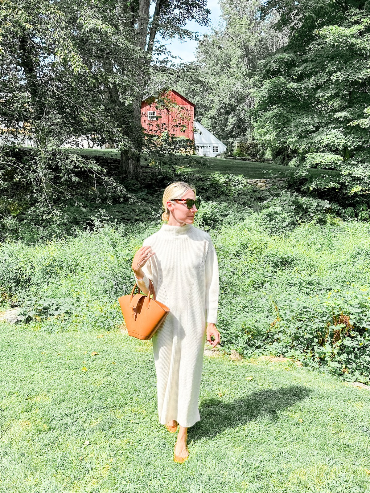 Tan Flat Sandals Outfit Idea Tan Flat Sandals Outfit Idea — Sweater Outfits