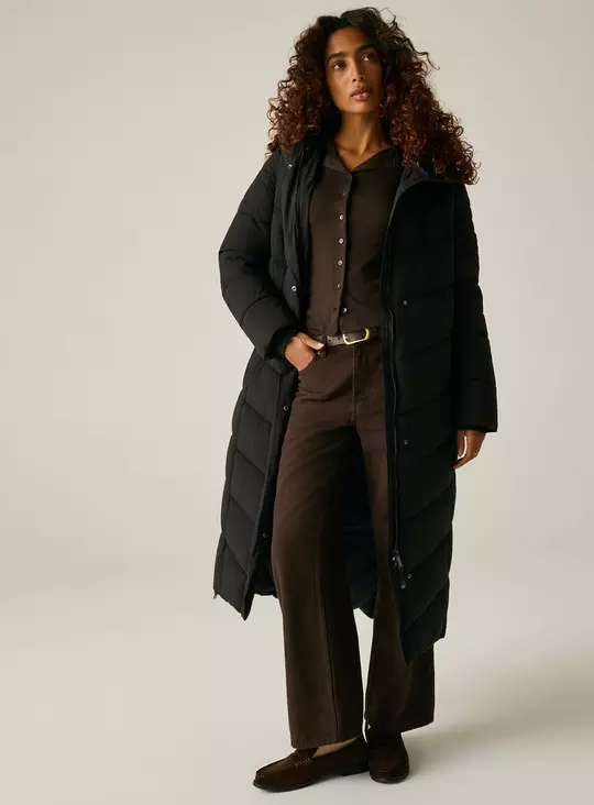Casual Outdoor Outfit Idea Casual Outdoor Outfit Idea — Long Puffer Coat Outfits