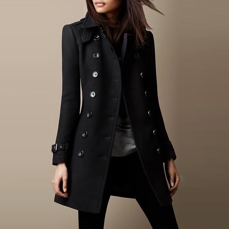 Classic Fitted Double-Breasted Coat for Polished Professionalism — Winter Teacher Outfits