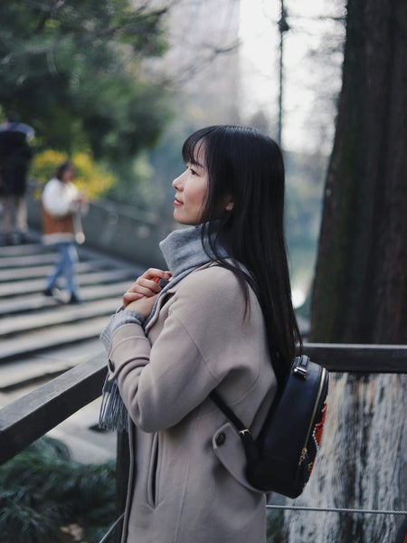 Classic Wool Coat and Knit Sweater Comfort — Japan Winter Outfits