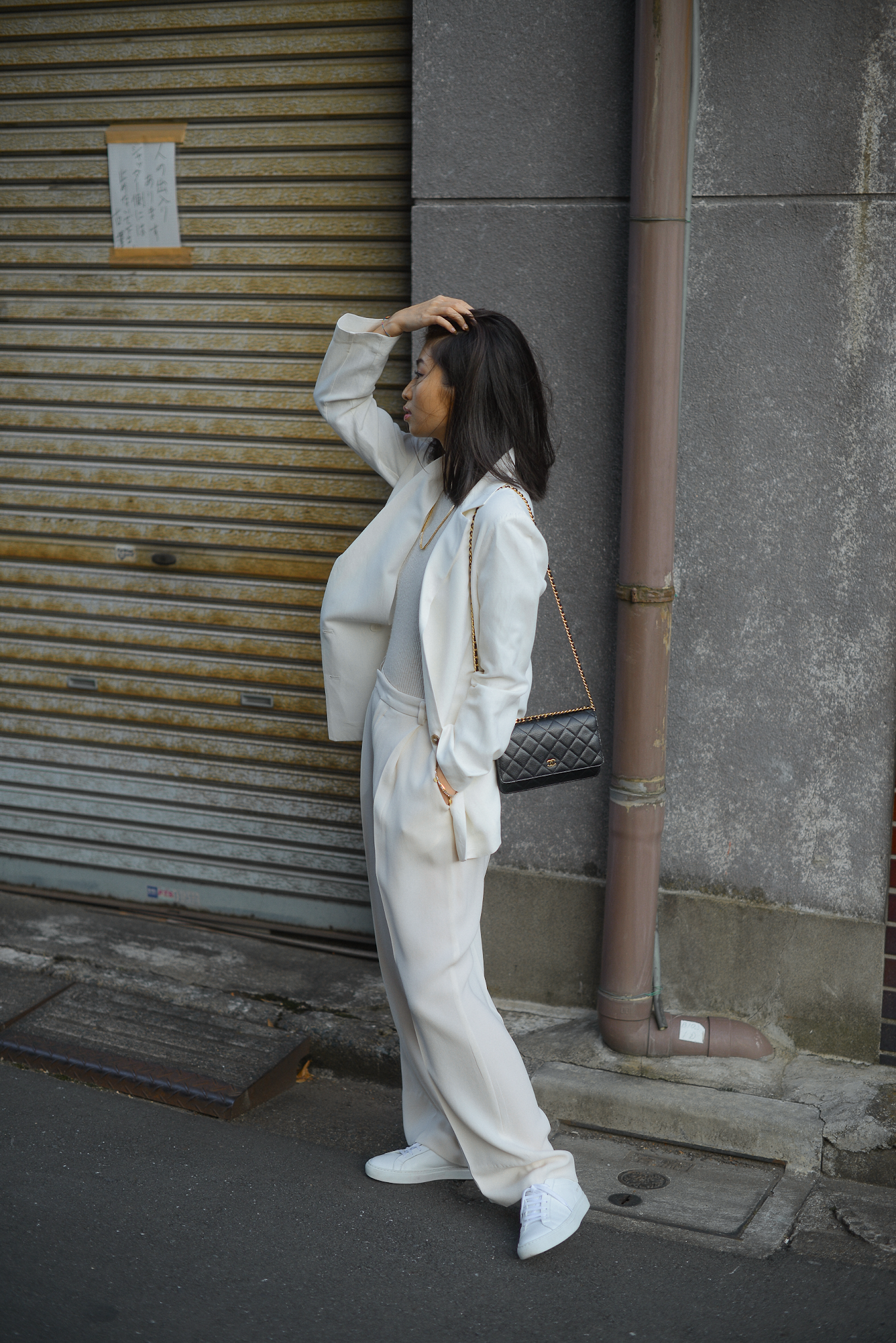 Business Casual Outfit Idea — Winter White Outfits