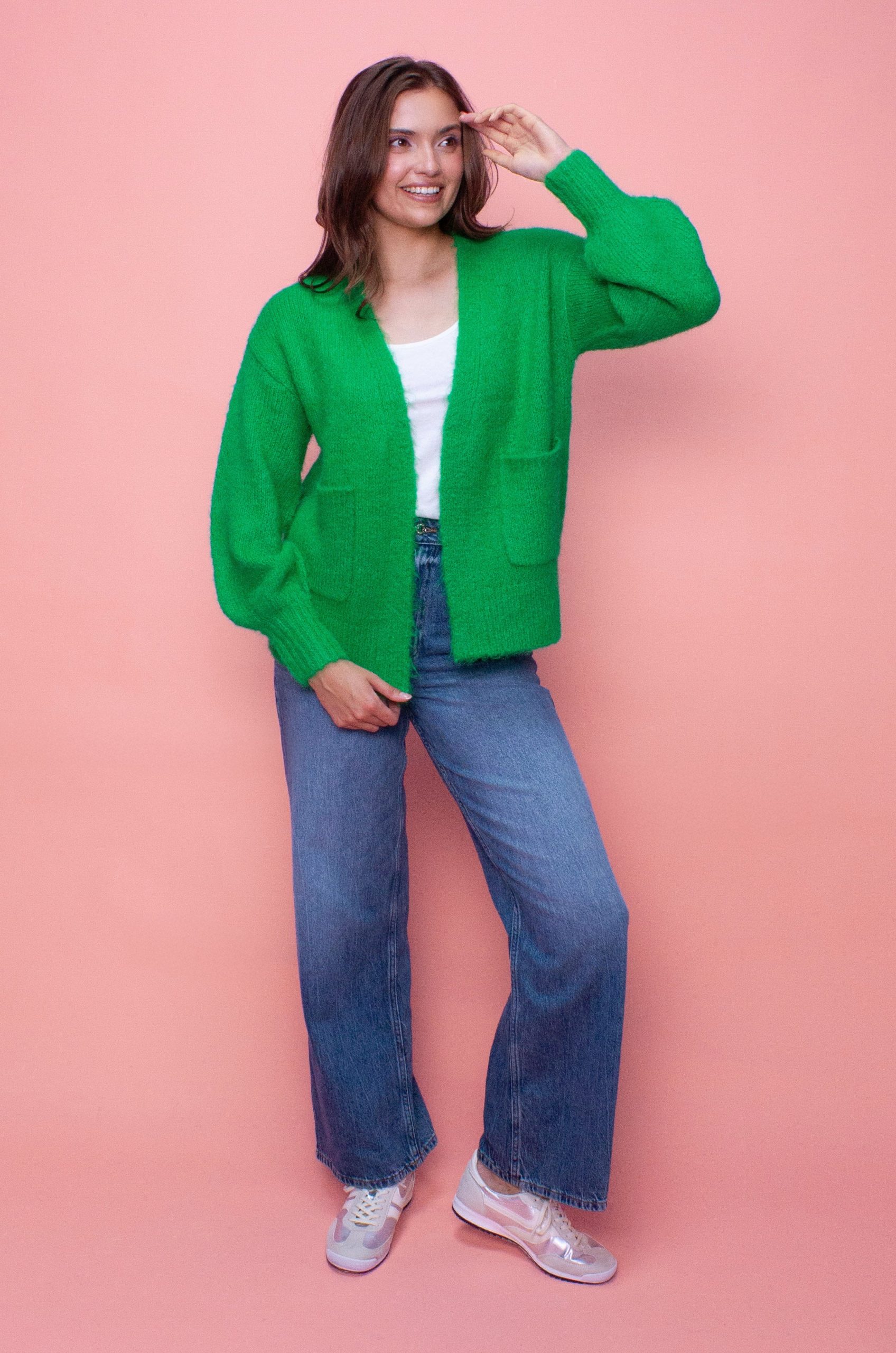 Bright Green Soft Knit Cardigan – Sunshine Soul Ltd