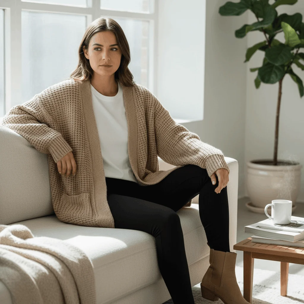Oversized Knit Cardigan for Ultimate Loungewear Comfort — Comfy Winter Outfits