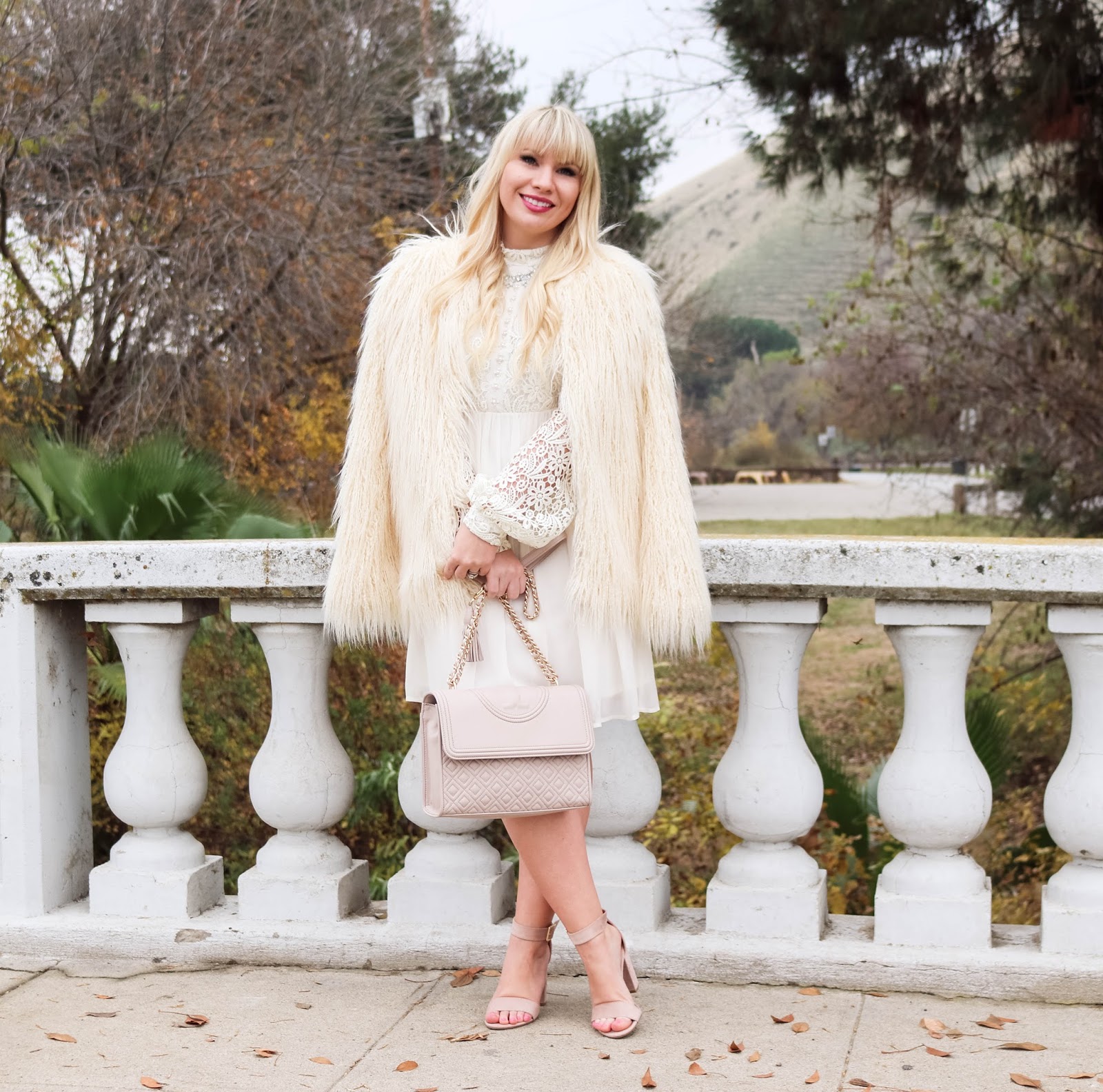 Special Occasion Evening Outfit Idea — Winter White Outfits