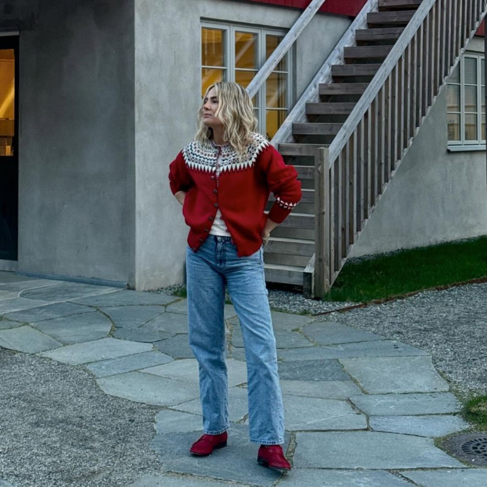 Fair Isle Cardigan with Straight Jeans Fair Isle Cardigan with Straight Jeans — Fair Isle Sweater Outfits
