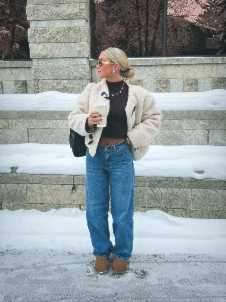 Statement Outerwear: Voluminous Faux Fur Coat with Leopard Trousers — Baddie Winter Outfits