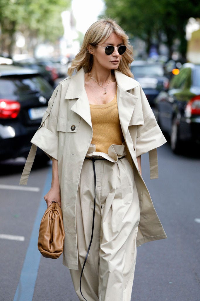 Sophisticated Layers: Camel Coat with Grey Sweater — Car Coat Outfits