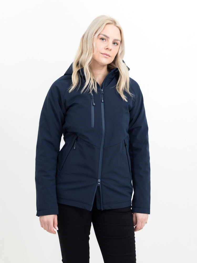 Practical Navy Blue Hooded Jacket for Outdoor Casual — Winter Jackets for Women