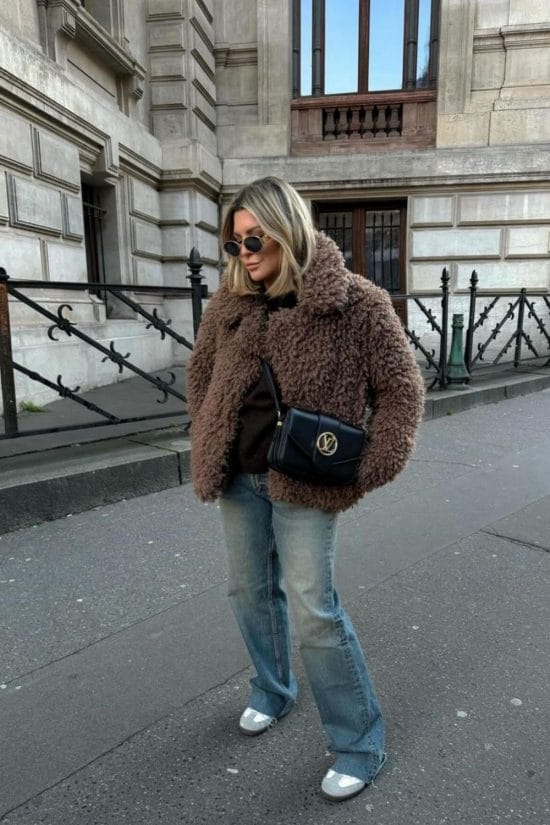 Cozy Teddy Coat for Casual Winter Exploration — Paris Winter Outfits