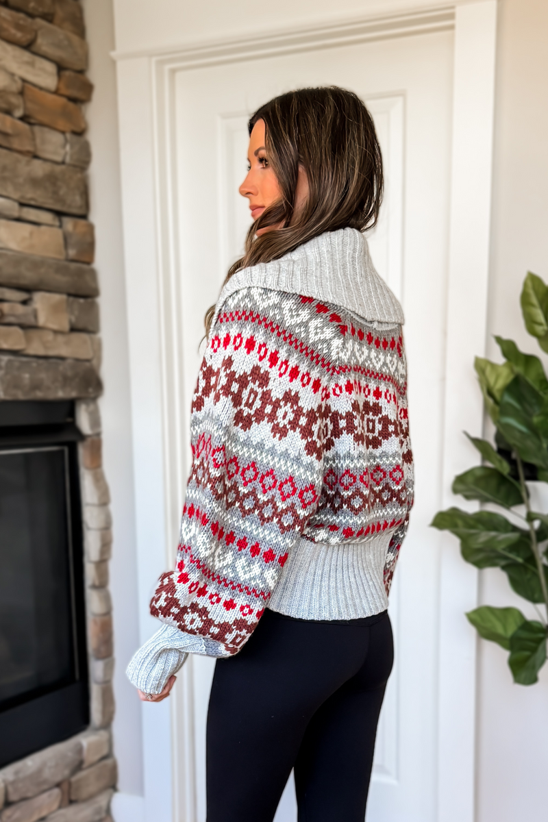 Cropped Fair Isle Sweater with Leggings Cropped Fair Isle Sweater with Leggings — Fair Isle Sweater Outfits