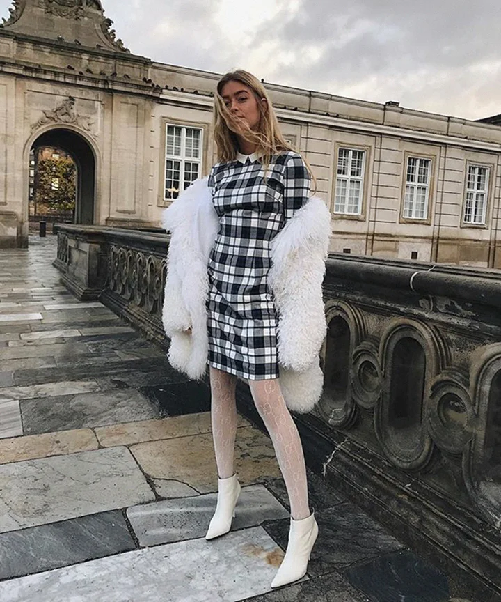 White Pointed-Toe Boots Outfit Idea — Winter White Outfits