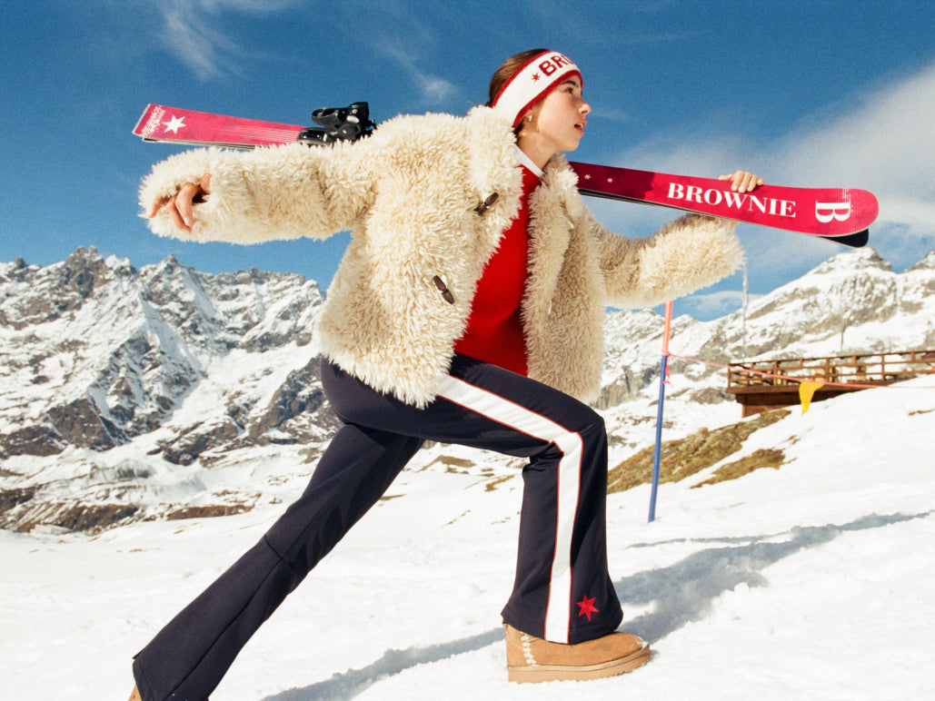 Shaggy Fleece Jacket and Flared Pants with Shearling Boots Shaggy Fleece Jacket and Flared Pants with Shearling Boots — Snow Boots Outfits