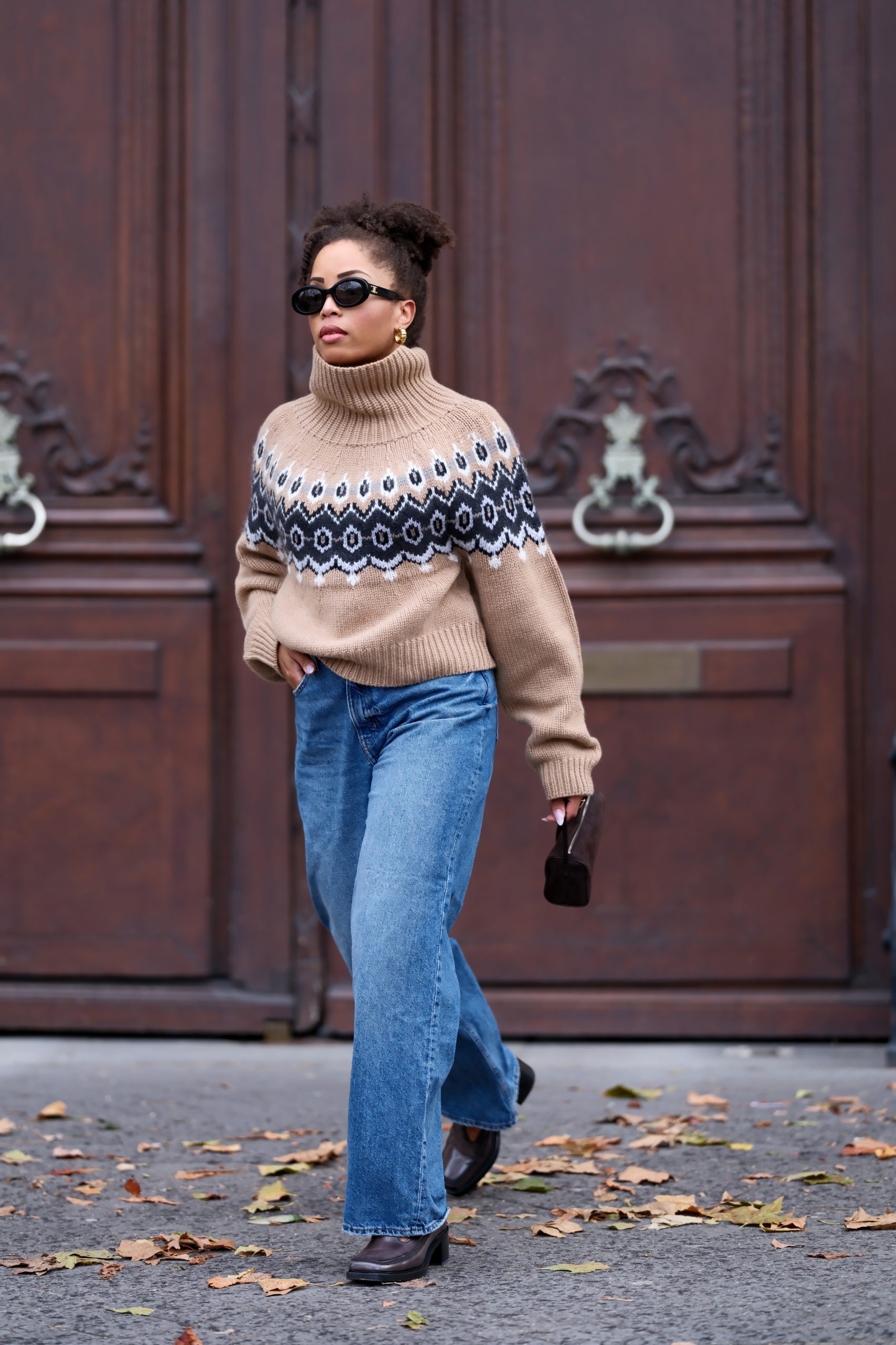 Tan Fair Isle Turtleneck for Fall/Winter Tan Fair Isle Turtleneck for Fall/Winter — Fair Isle Sweater Outfits