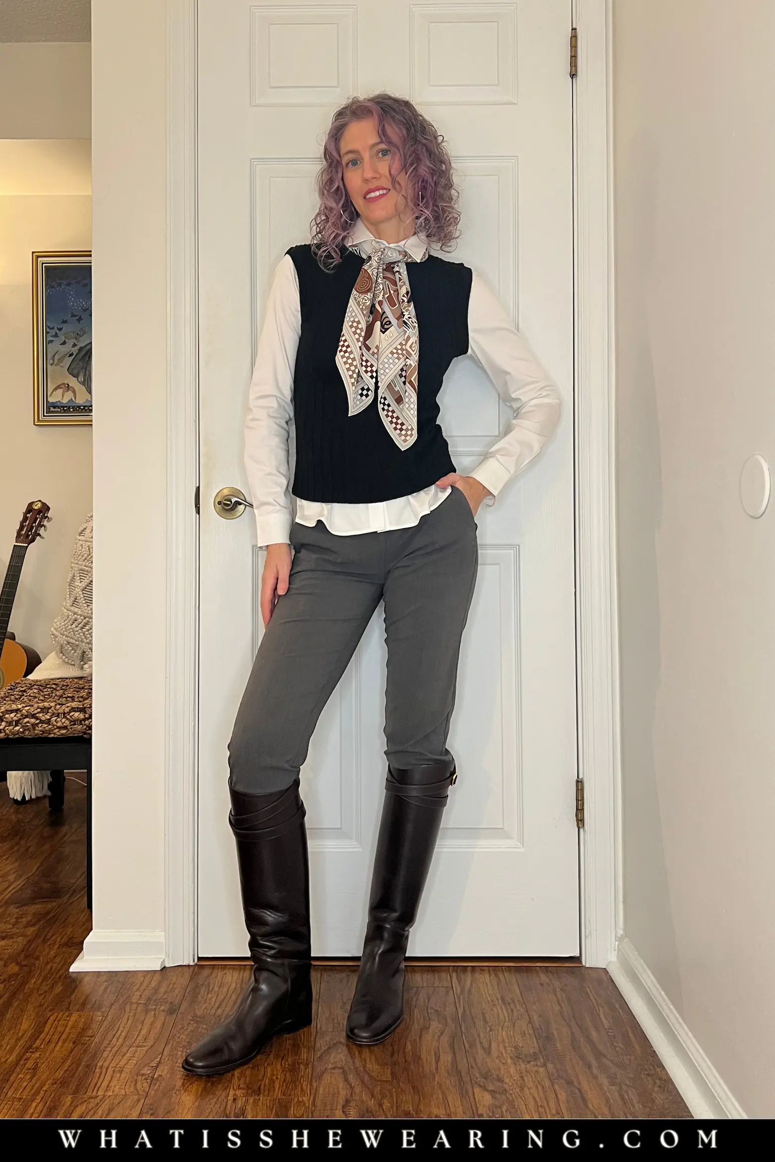 Smart Casual Sophistication with Dark Brown Boots — Riding Boots Outfits