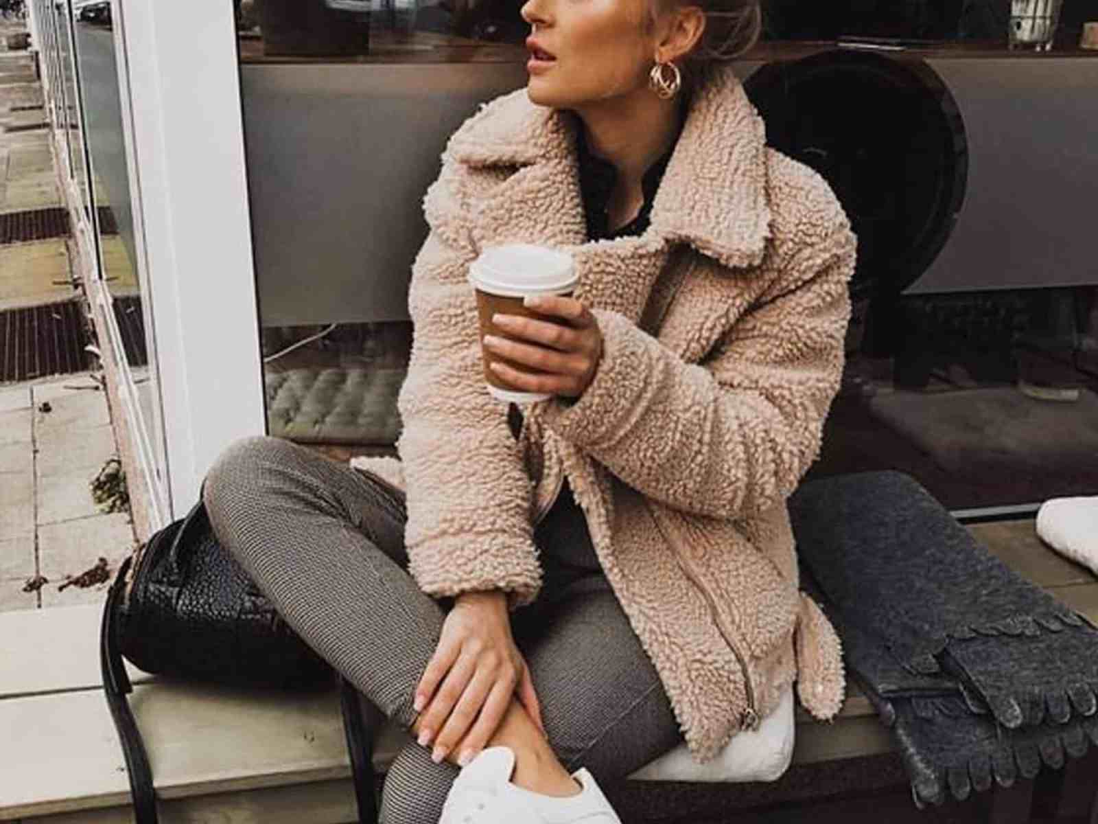 Cozy Teddy Fleece Coat for Relaxed Casual Outings — Winter Outfits for Warm Weather