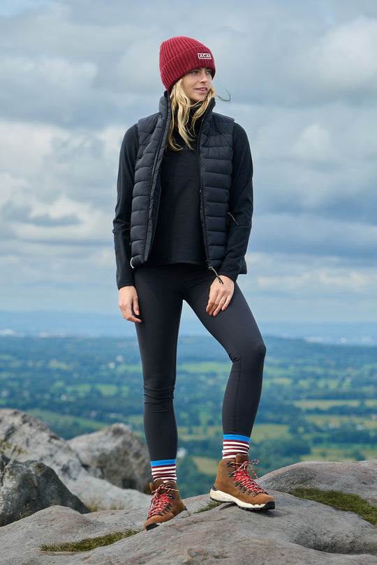 Puffer Vest and Turtleneck for Layered Warmth Puffer Vest and Turtleneck for Layered Warmth — Winter Hiking Outfits
