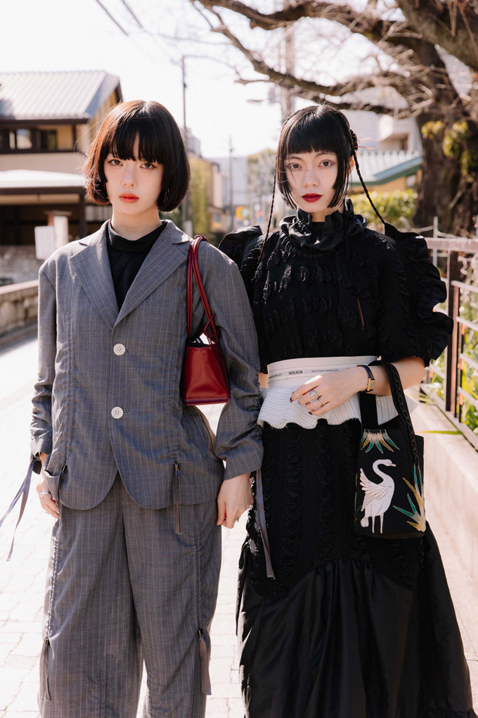Oversized Black Dress with Platform Boots — Japan Winter Outfits