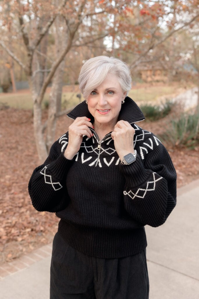 Fair Isle Knit Sweater for a Classic Winter Statement — Winter Outfits for Women Over 50
