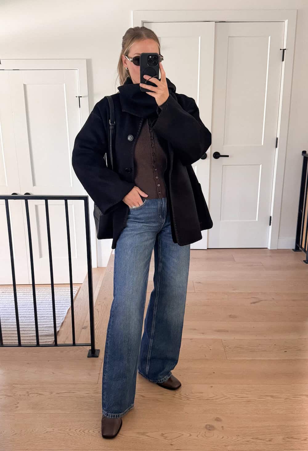 Square-Toe Boots with Wide-Leg Jeans — Winter Boots Outfits
